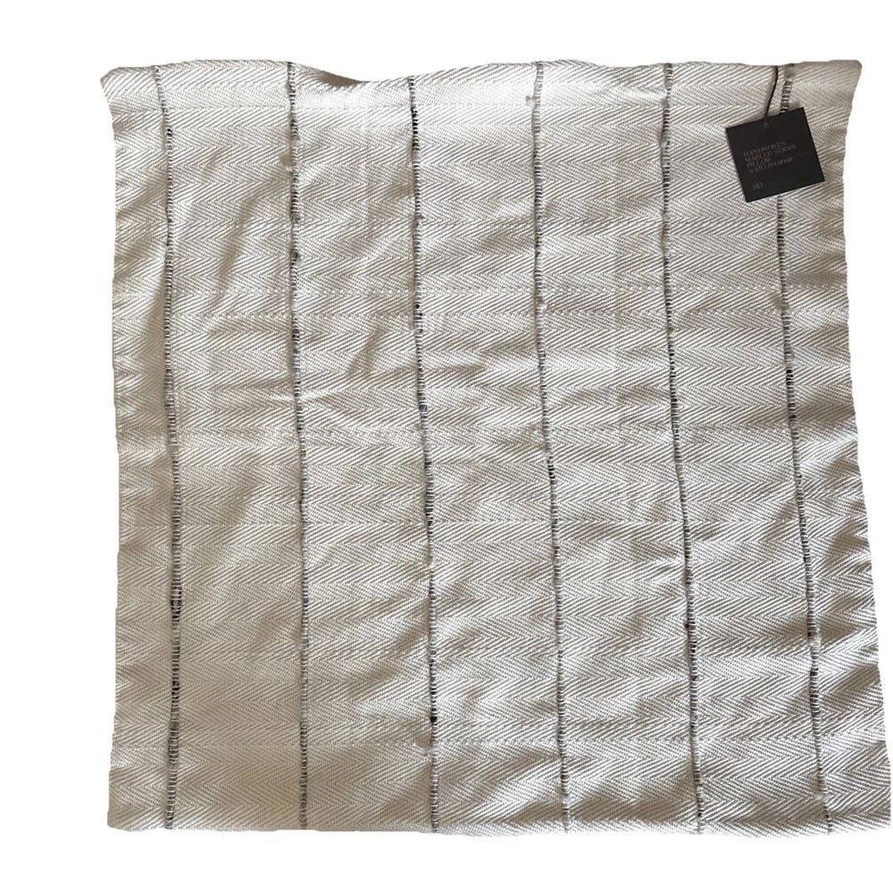 NWT Restoration Hardware RH Marled Wool Blend Pinstripe 24” Square Pillow Cover